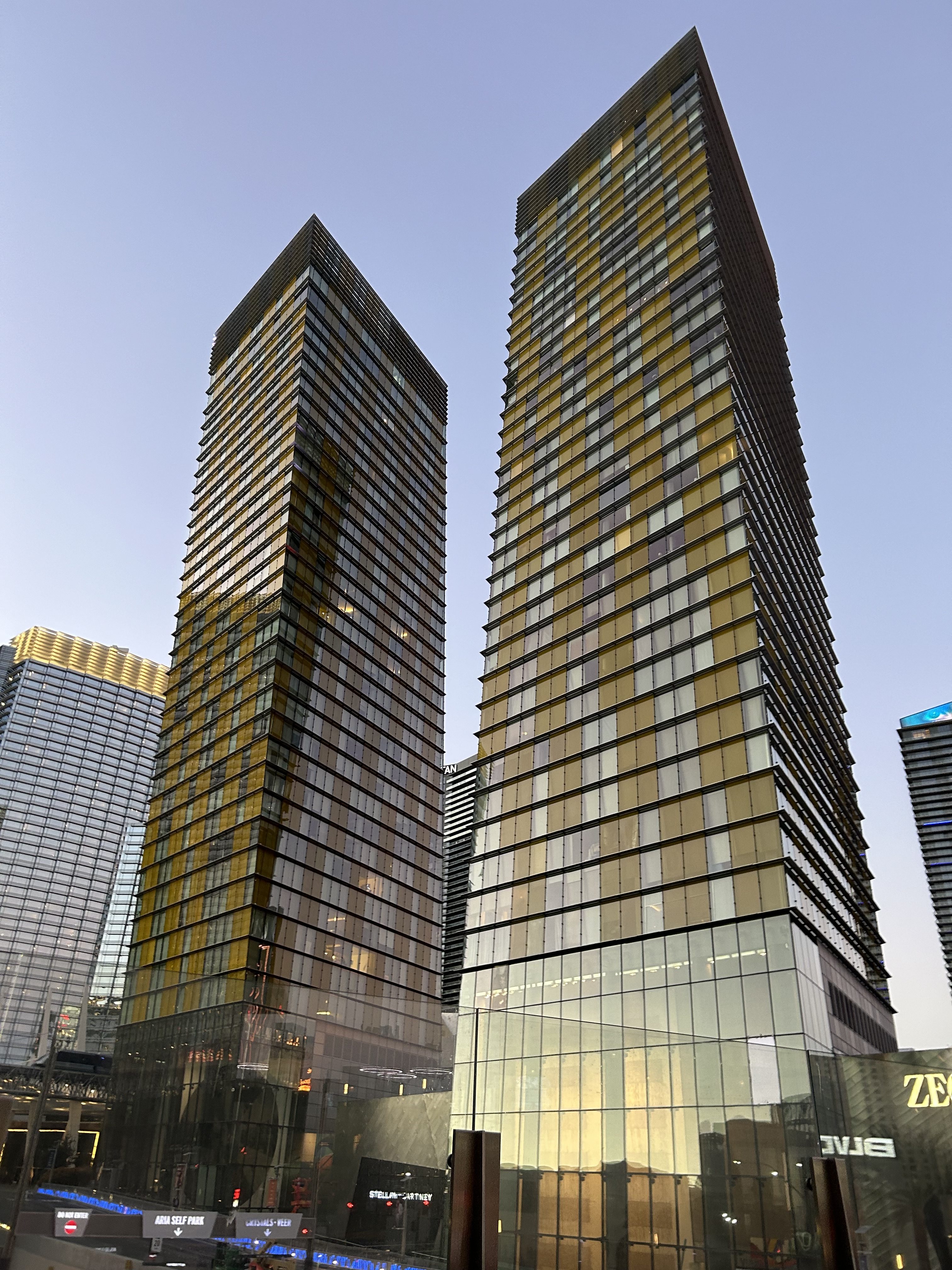 Picture of two building towers