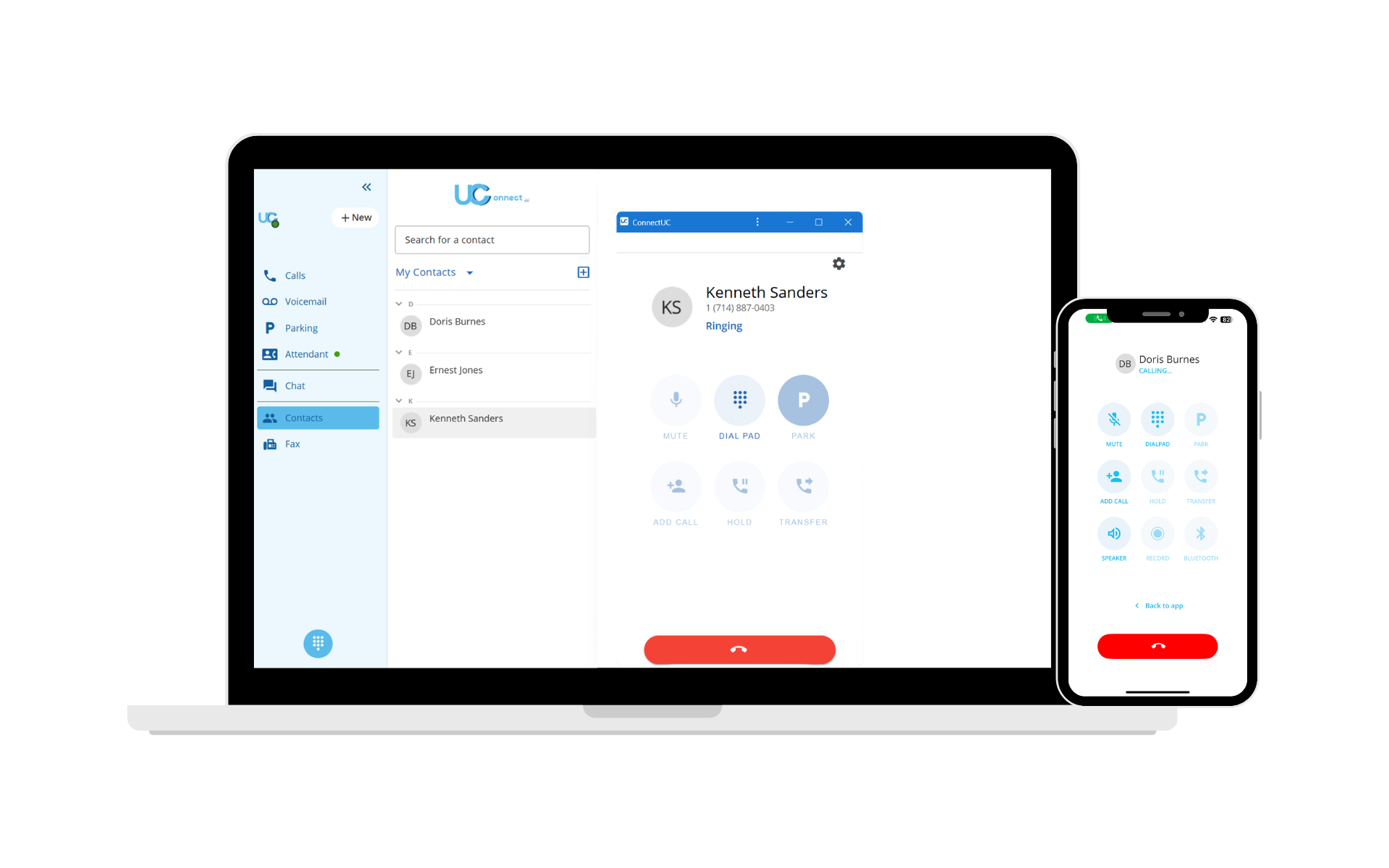 UC Connect all-in-one unified communications platform interface