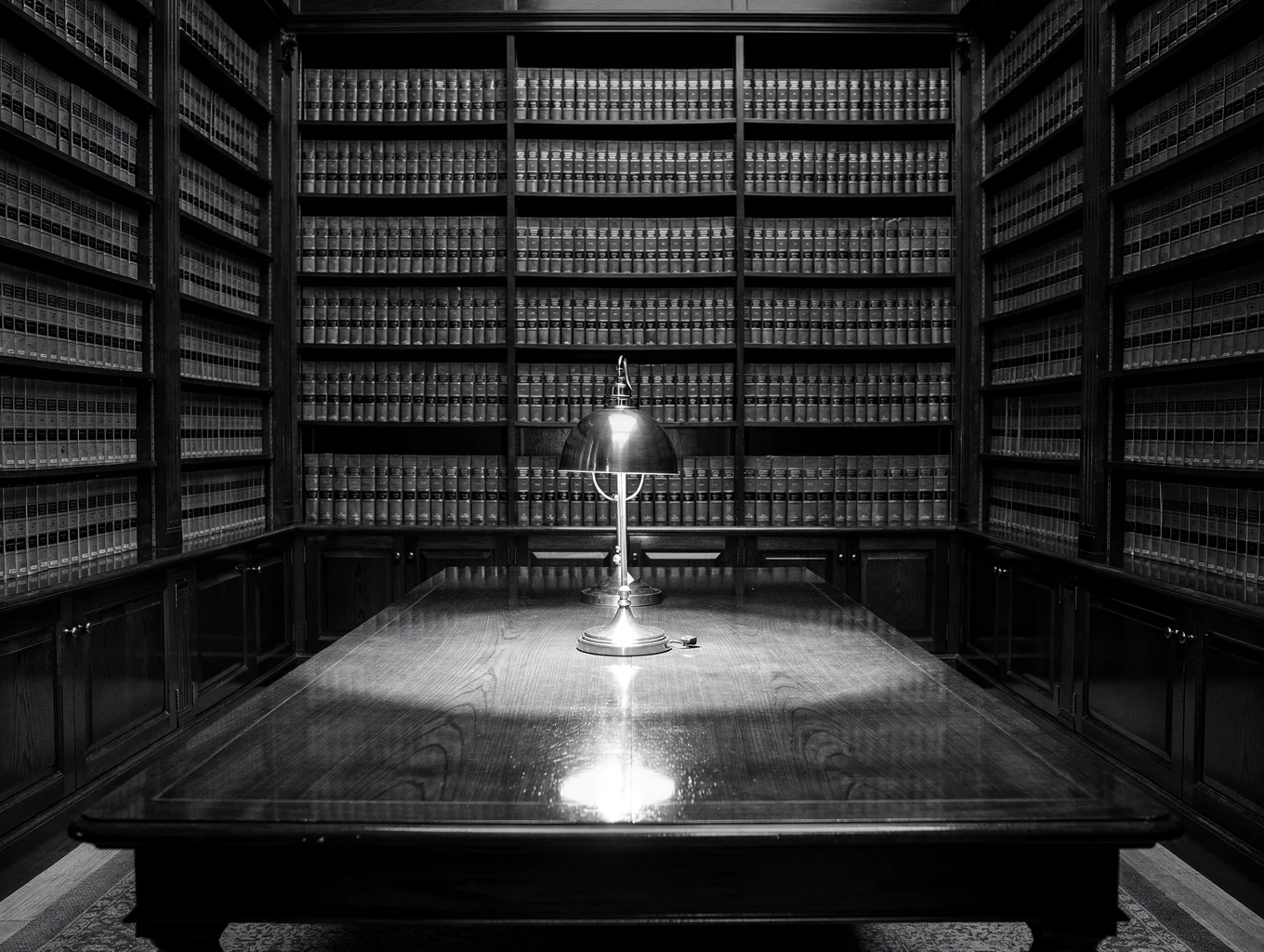 Law library bookshelves